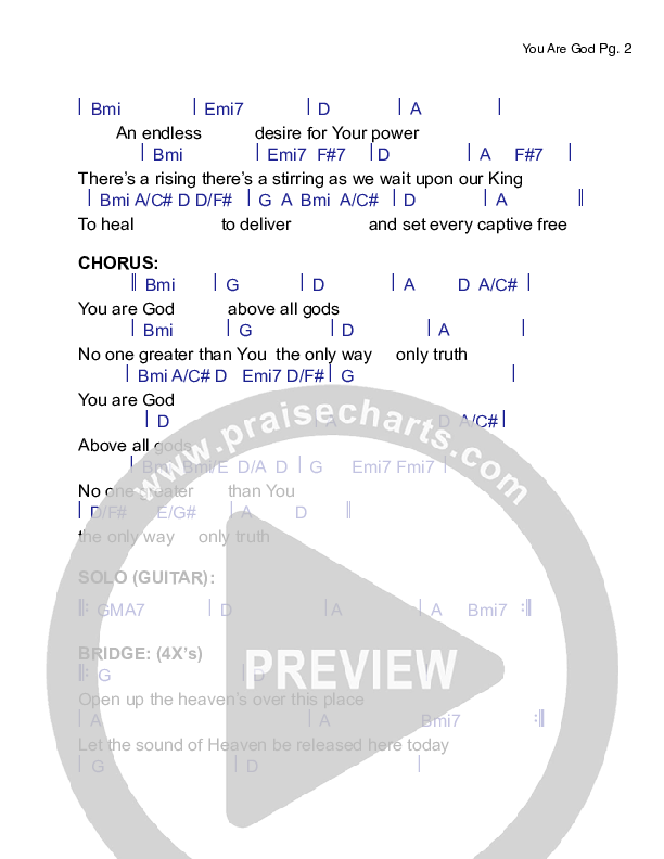 You Are God Chords & Lyrics (Robert Ellis / Grace Covenant Worship)