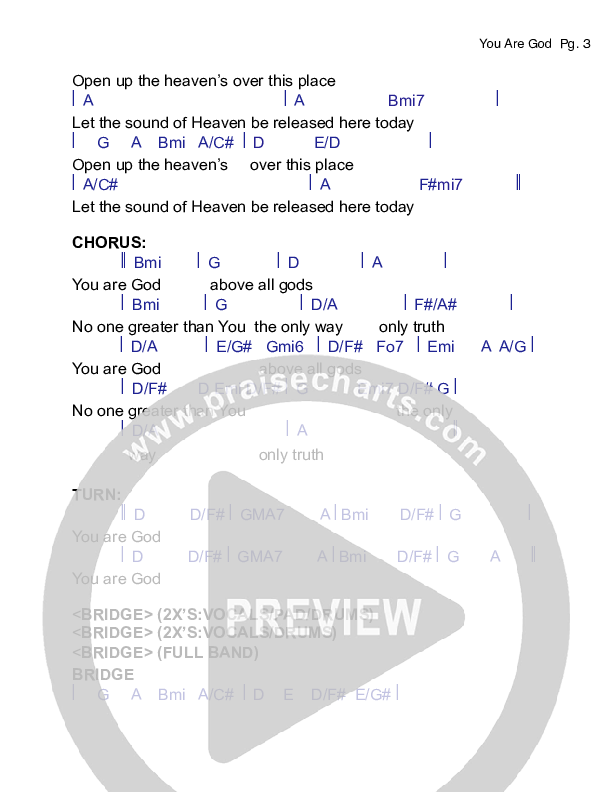 You Are God Chords & Lyrics (Robert Ellis / Grace Covenant Worship)