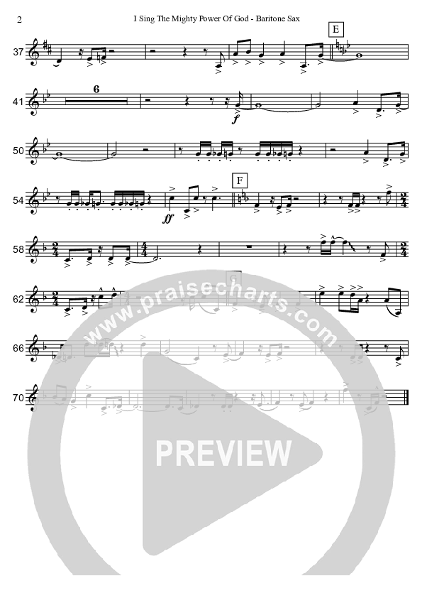 I Sing The Mighty Power Of God (Instrumental) Bari Sax (David Arivett)
