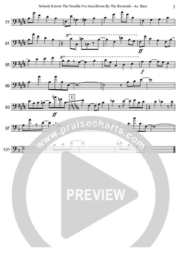 Nobody Knows The Trouble I've Seen/Down By The Riverside (Instrumental) Bass Guitar (David Arivett)