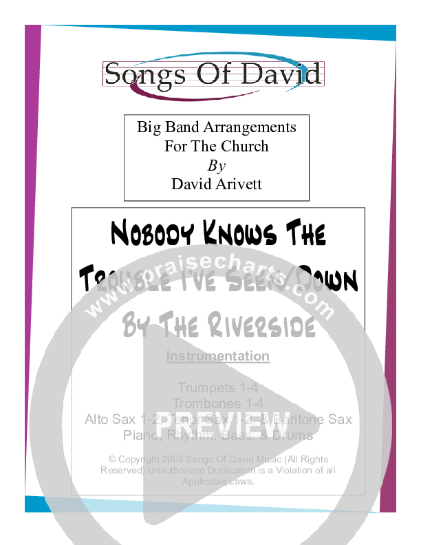 Nobody Knows The Trouble I've Seen/Down By The Riverside (Instrumental) Cover Sheet (David Arivett)