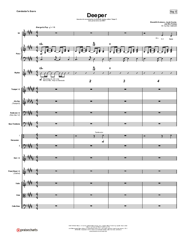 Deeper Conductor's Score (Meredith Andrews)