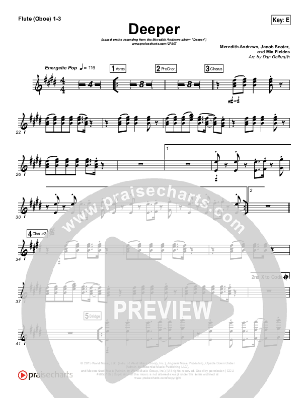 Deeper Flute/Oboe 1/2/3 (Meredith Andrews)