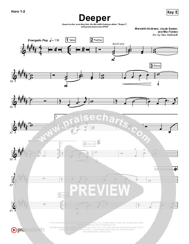 Deeper French Horn 1/2 (Meredith Andrews)
