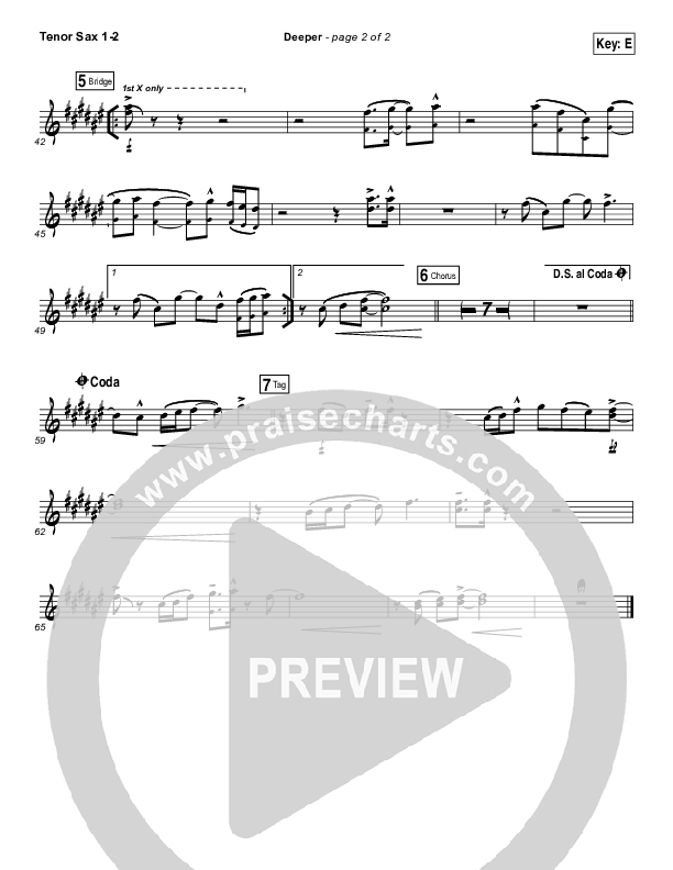 Deeper Tenor Sax 1/2 (Meredith Andrews)