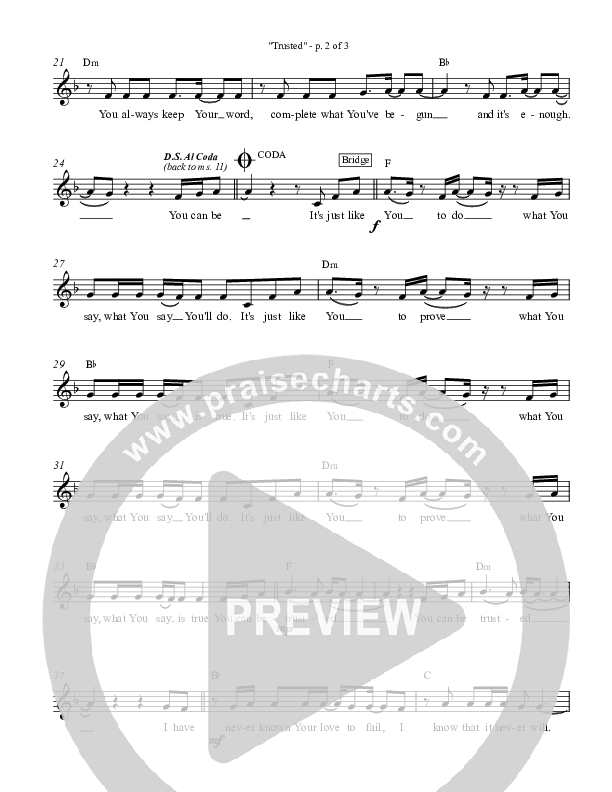 Trusted Lead Sheet (Meredith Andrews)