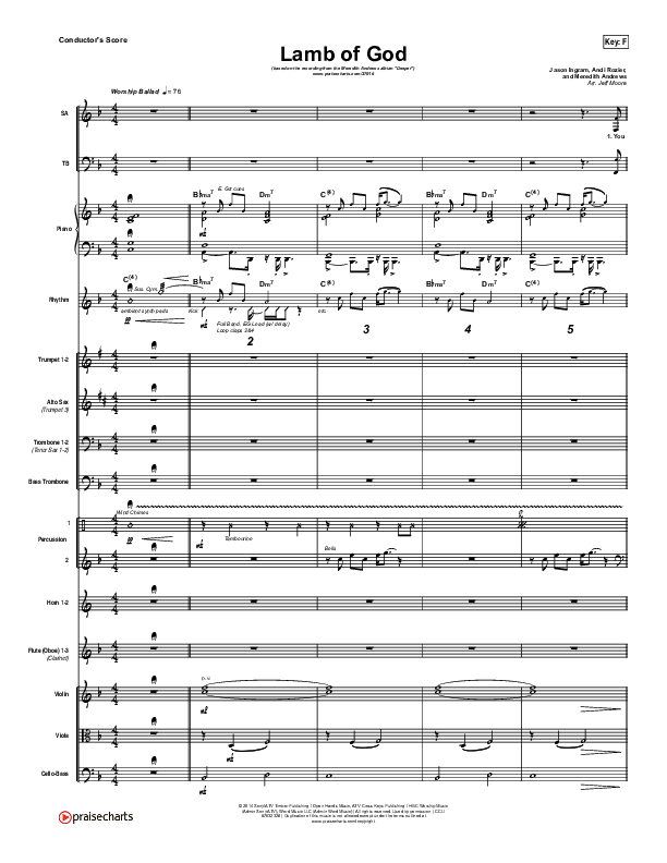 Lamb Of God Conductor's Score (Meredith Andrews)
