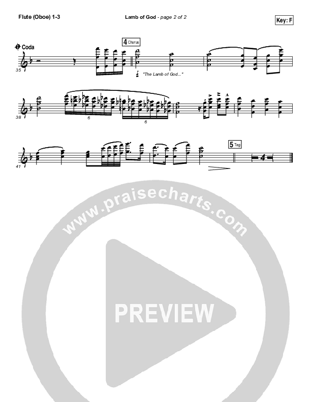 Lamb Of God Flute/Oboe 1/2/3 (Meredith Andrews)