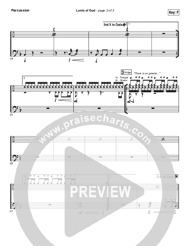 Lamb Of God Percussion (Meredith Andrews)