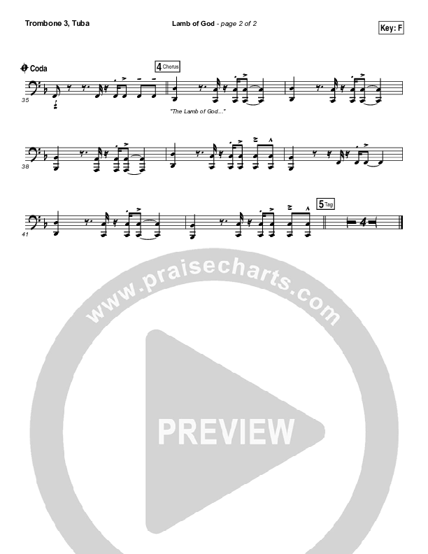 Lamb Of God Trombone 3/Tuba (Meredith Andrews)