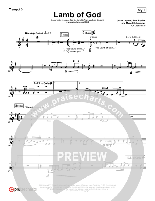 Lamb Of God Trumpet 3 (Meredith Andrews)