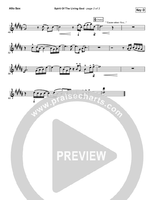 Spirit Of The Living God Alto Sax (Meredith Andrews)