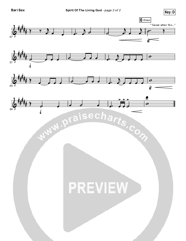 Spirit Of The Living God Bari Sax (Meredith Andrews)