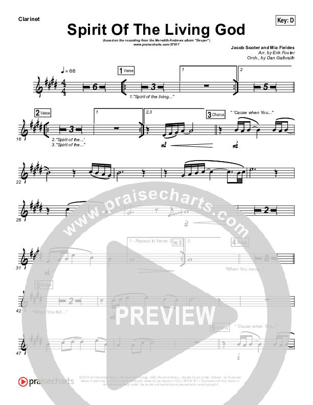 Spirit Of The Living God Wind Pack (Meredith Andrews)