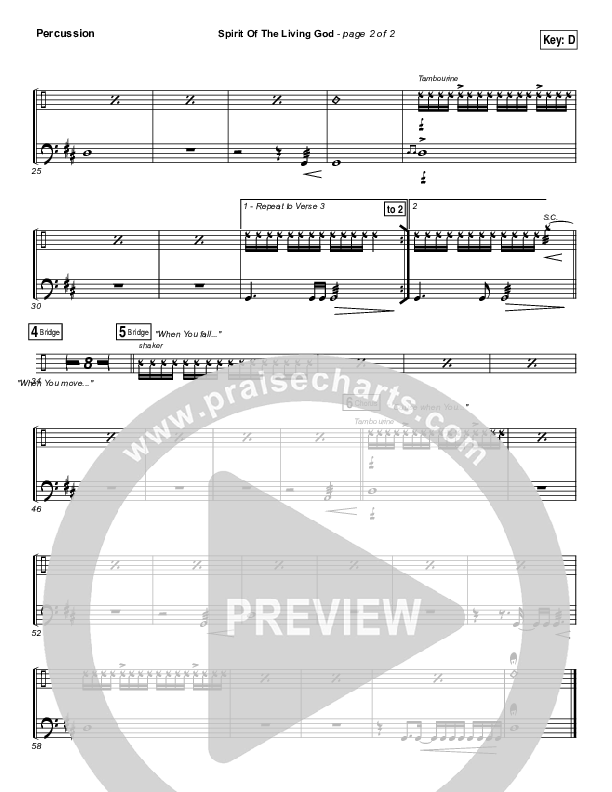 Spirit Of The Living God Percussion (Meredith Andrews)