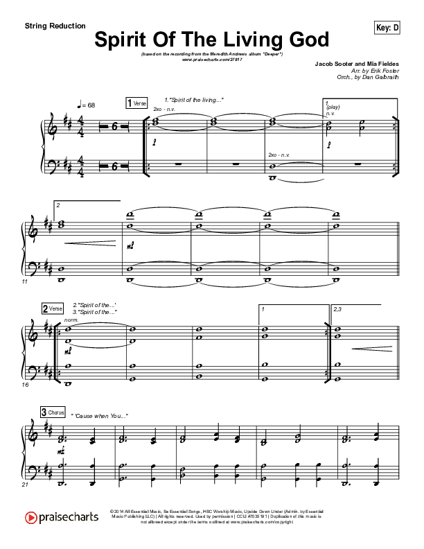 Spirit Of The Living God Synth Strings (Meredith Andrews)
