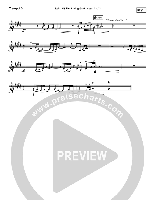 Spirit Of The Living God Trumpet 3 (Meredith Andrews)