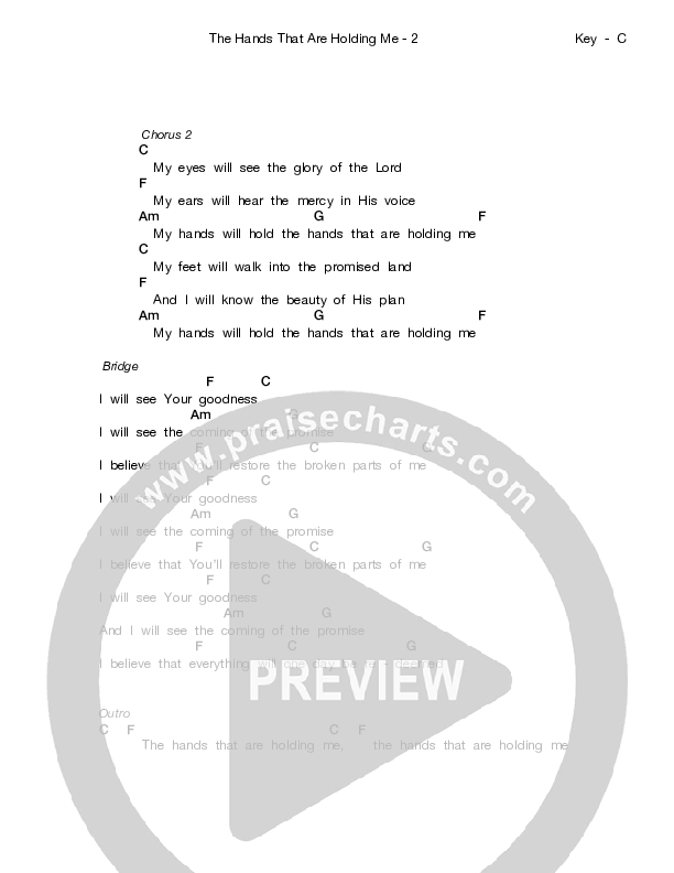 Hands That Are Holding Me Chords & Lyrics (Meredith Andrews)