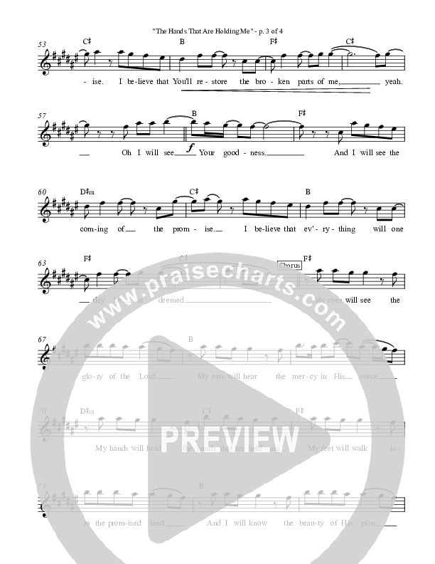 Hands That Are Holding Me Lead Sheet (Meredith Andrews)