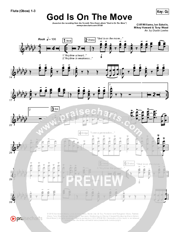 God Is On The Move Flute/Oboe 1/2/3 (7eventh Time Down)