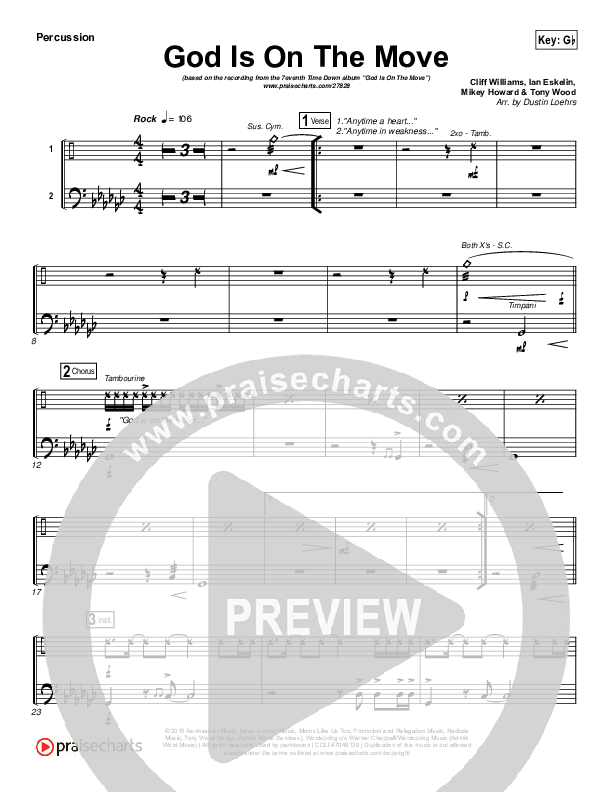 God Is On The Move Percussion (7eventh Time Down)
