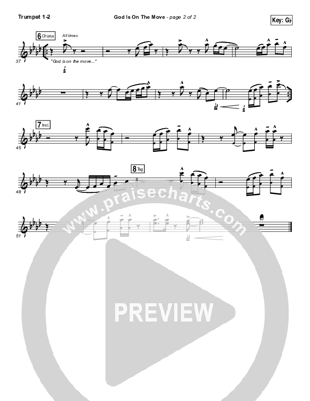 God Is On The Move Trumpet 1,2 (7eventh Time Down)