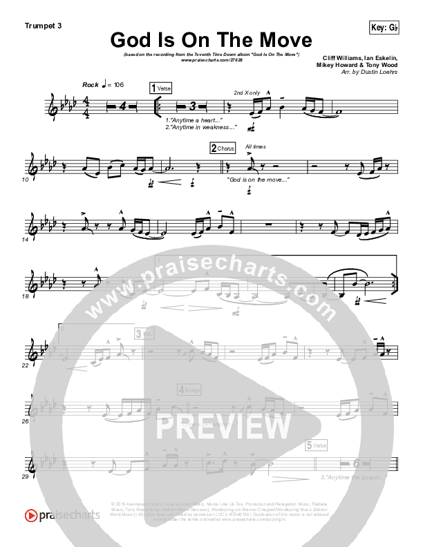 God Is On The Move Trumpet 3 (7eventh Time Down)