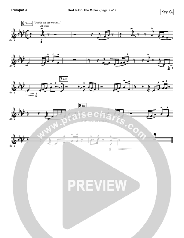 God Is On The Move Trumpet 3 (7eventh Time Down)