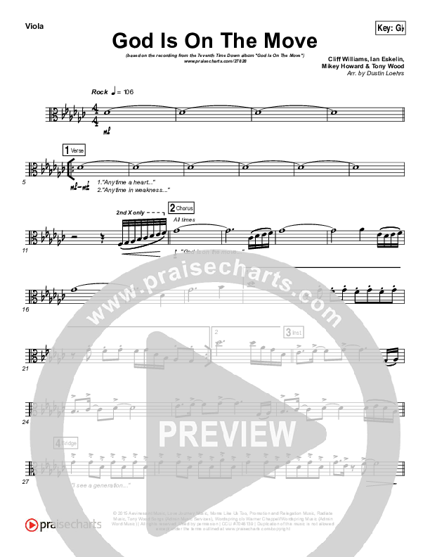 God Is On The Move Viola (7eventh Time Down)