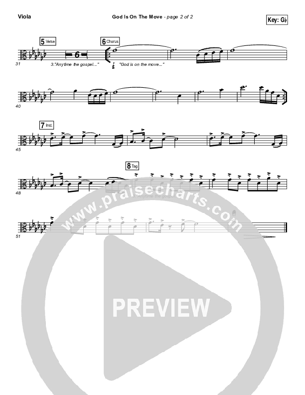 God Is On The Move Viola (7eventh Time Down)