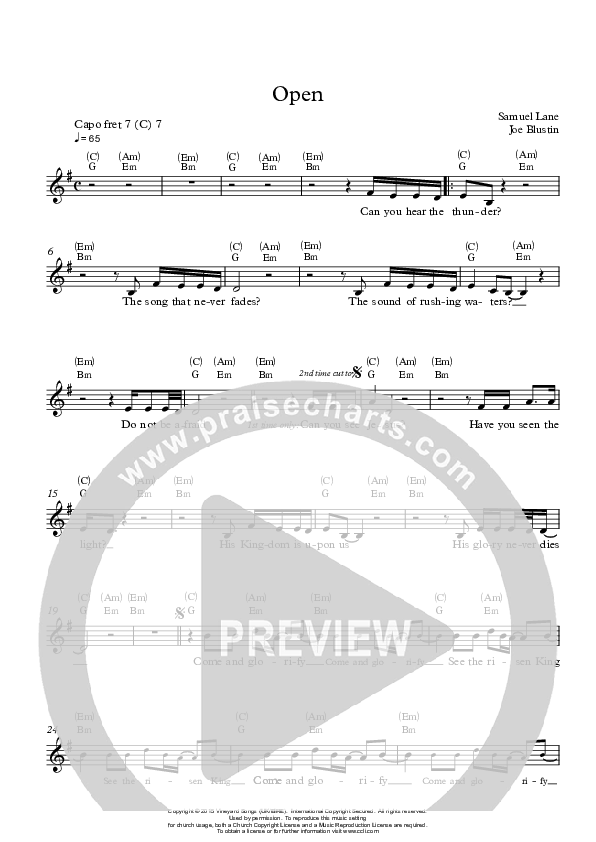 Open Lead Sheet (Vineyard UK)