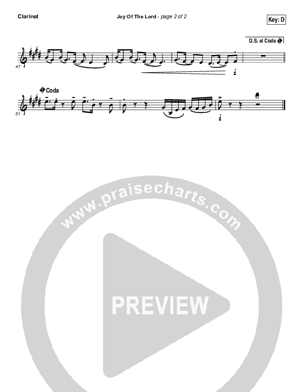 Joy Of The Lord Clarinet (Rend Collective)