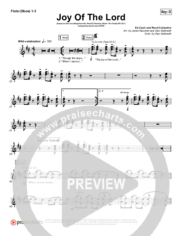 Joy Of The Lord Wind Pack (Rend Collective)