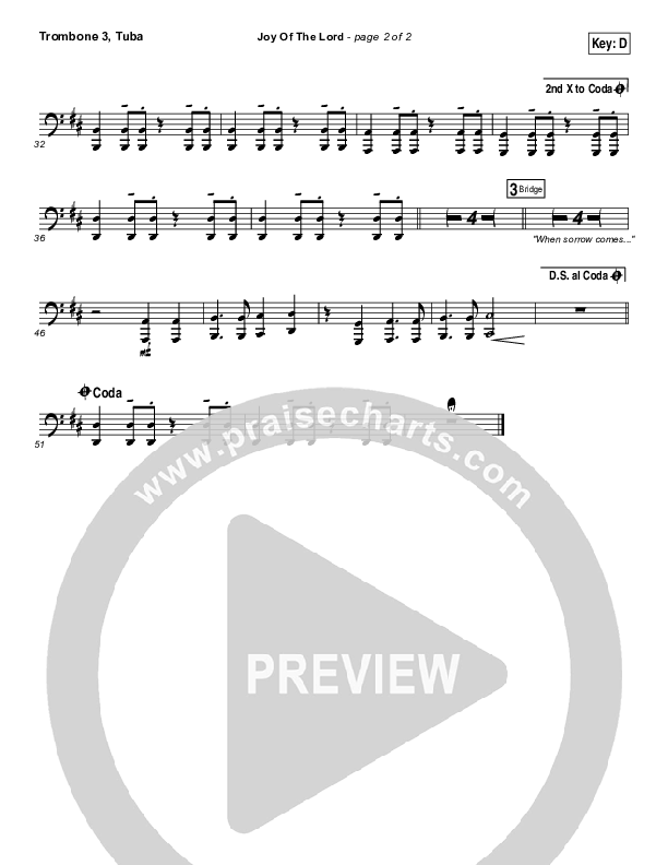 Joy Of The Lord Trombone 3/Tuba (Rend Collective)