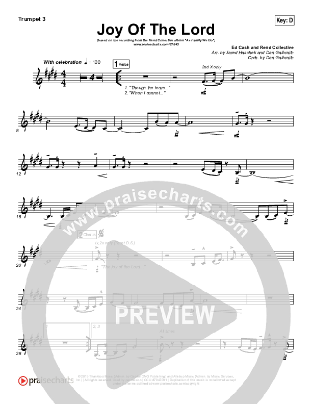 Joy Of The Lord Trumpet 3 (Rend Collective)