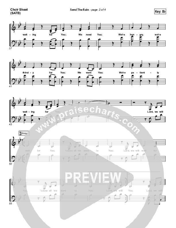 Send The Rain Choir Vocals (SATB) (William McDowell)