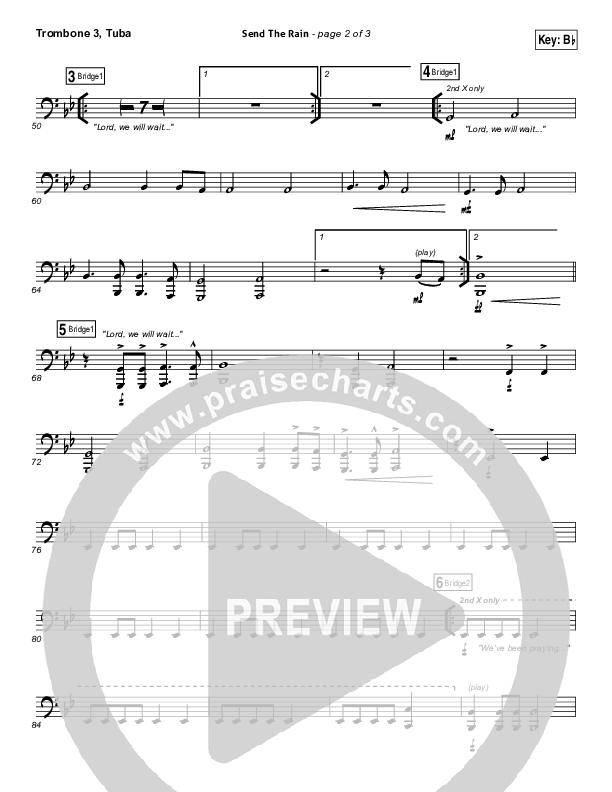Send The Rain Trombone 3/Tuba (William McDowell)