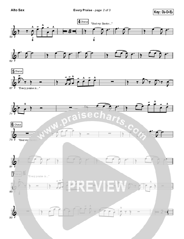 Every Praise Alto Sax (Hezekiah Walker)