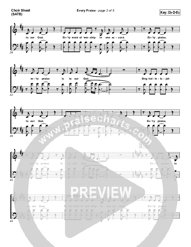 Every Praise Choir Sheet (SATB) (Print Only) (Hezekiah Walker)