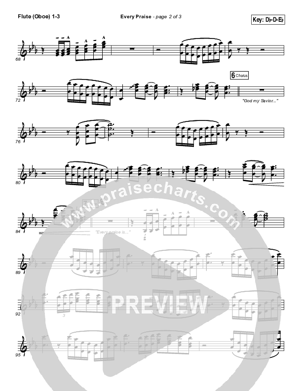 Every Praise Flute/Oboe 1/2/3 (Hezekiah Walker)