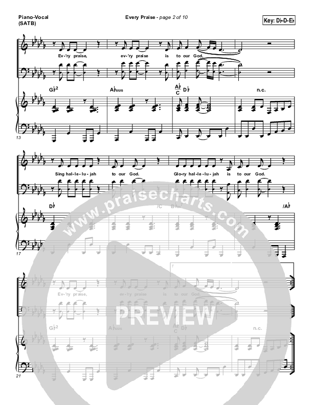 Every Praise Piano/Vocal (Print Only) (Hezekiah Walker)