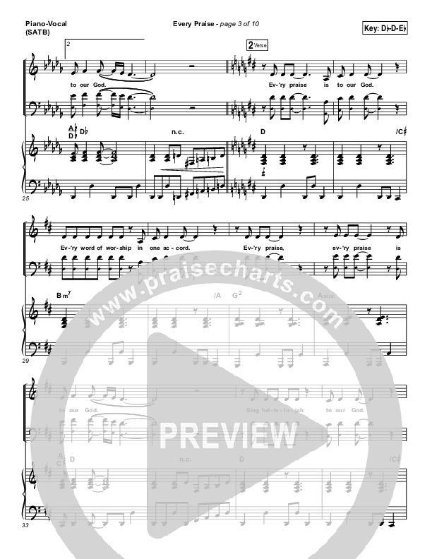 Every Praise Piano/Vocal (Print Only) (Hezekiah Walker)