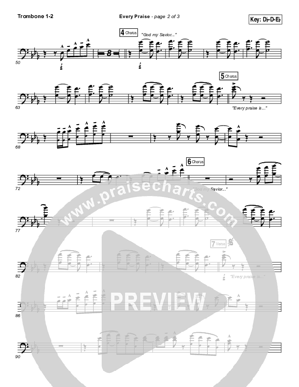 Every Praise Trombone 1/2 (Hezekiah Walker)