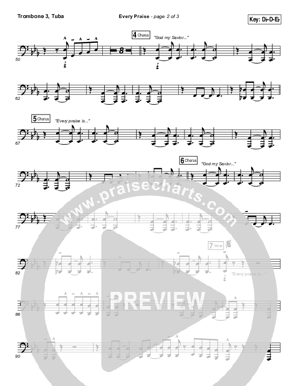 Every Praise Trombone 3/Tuba (Hezekiah Walker)