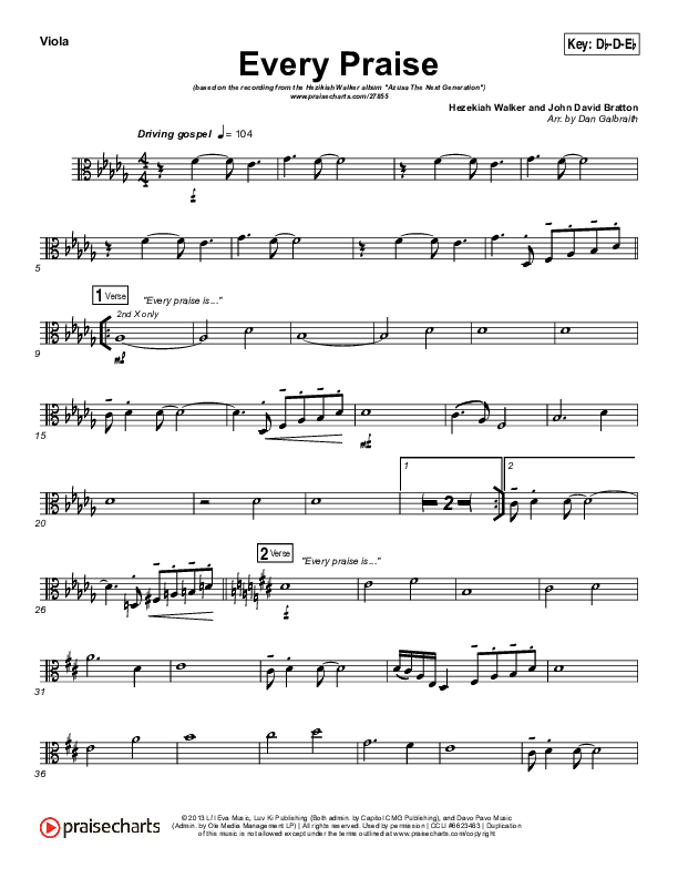 Every Praise Viola (Hezekiah Walker)