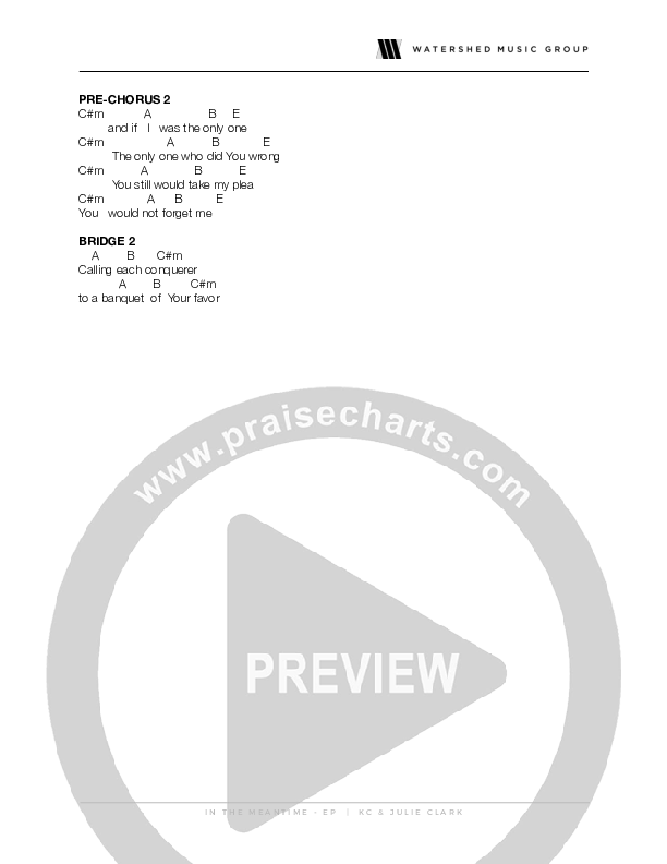 Blueberries Chords PDF (KC and Julie Clark) PraiseCharts
