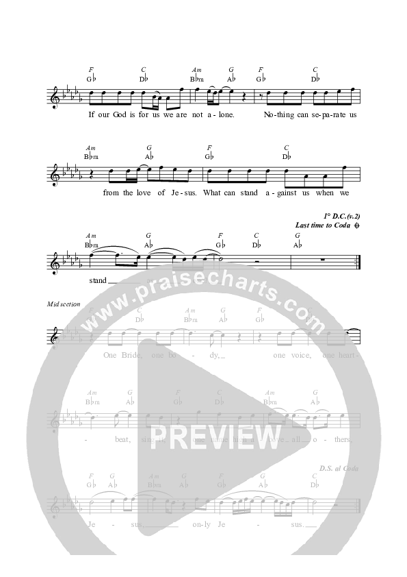 We Stand As One Lead Sheet (Various)