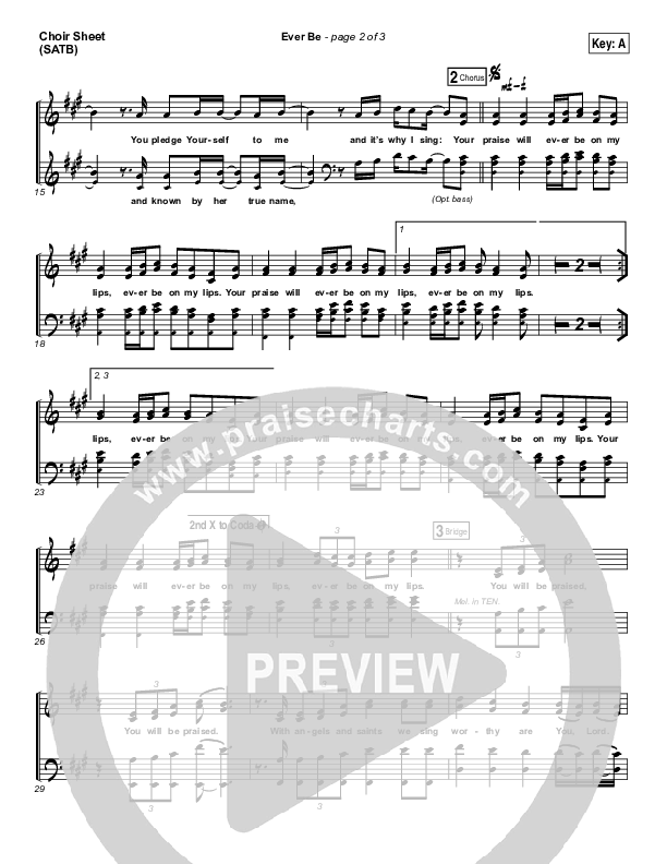 Ever Be Choir Sheet (SATB) (Aaron Shust)