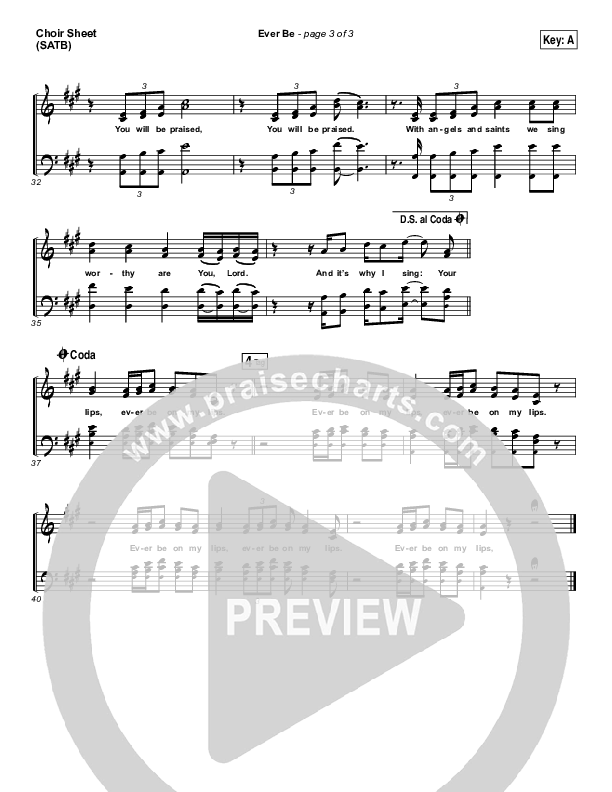 Ever Be Choir Sheet (SATB) (Aaron Shust)