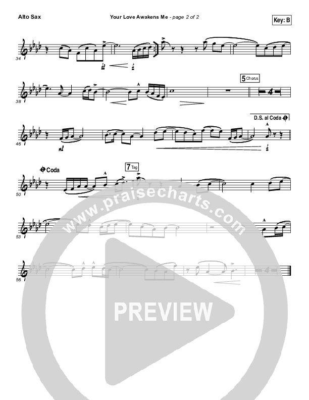 Your Love Awakens Me Alto Sax (Phil Wickham)